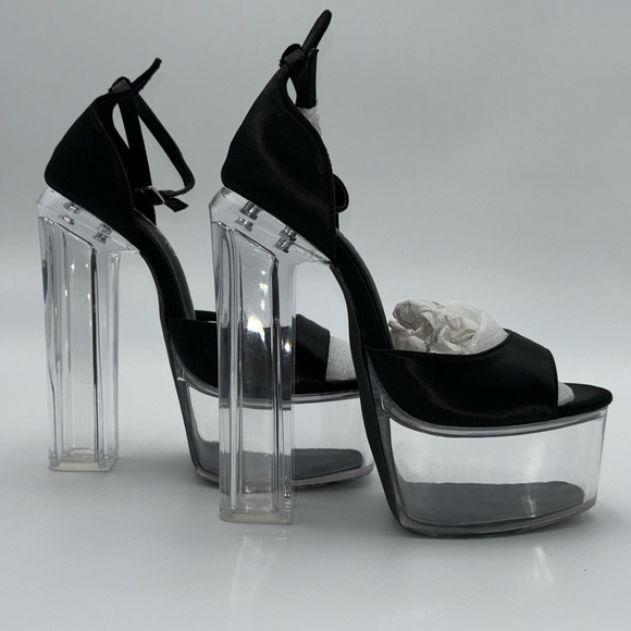 Liliana Clear Platform Block Heels - Picture 6 of 15